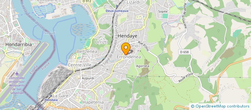 localisation de l'entreprise LES TROIS CHEMINS à HENDAYE