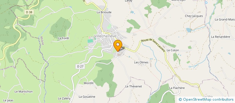 localisation de l'entreprise LES TROIS CHENES  VILLECHENEVE