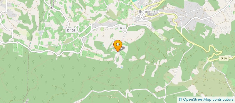 localisation de l'entreprise LES TROIS CHENES DE BONNIEUX  BONNIEUX
