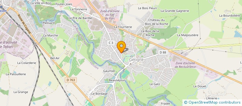 localisation de l'entreprise LES TROIS CLOCHERS à GETIGNE