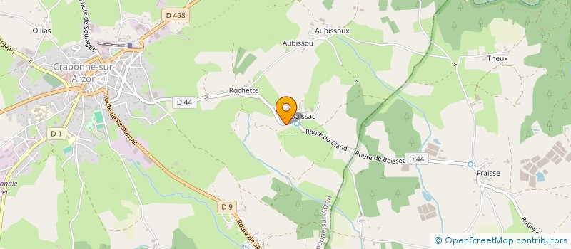 localisation de l'entreprise LES TROIS CLOCHERS  CRAPONNE-SUR-ARZON