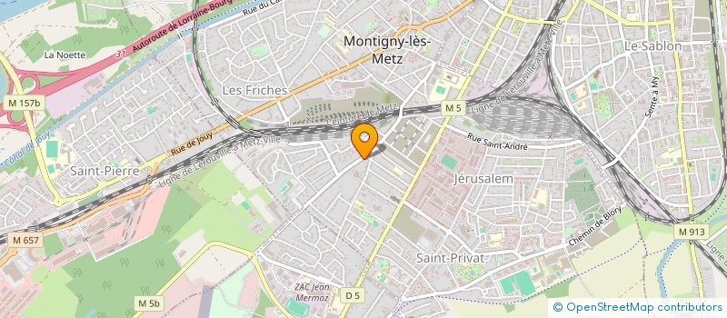 localisation de l'entreprise LES TROIS COEURS  MONTIGNY-LES-METZ