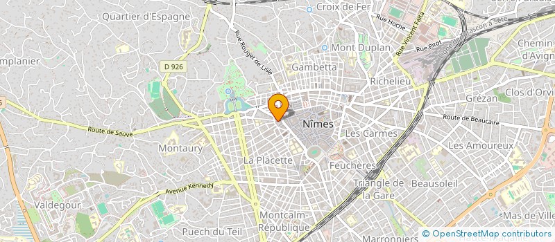 localisation de l'entreprise LES TROIS COEURS  NIMES