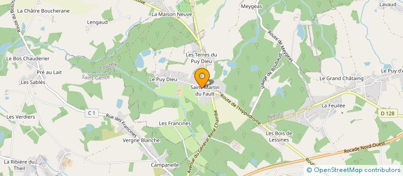 localisation de l'entreprise LES TROIS CYLINDRES à COUZEIX