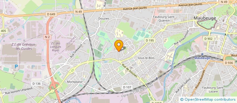 localisation de l'entreprise LES TROIS D à MAUBEUGE