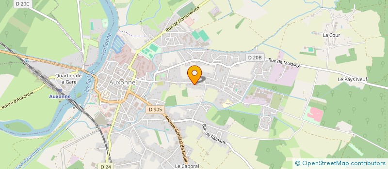 localisation de l'entreprise LES TROIS DUCS DE BOURGOGNE  AUXONNE