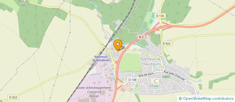 localisation de l'entreprise LES TROIS F  NANTEUIL-LE-HAUDOUIN