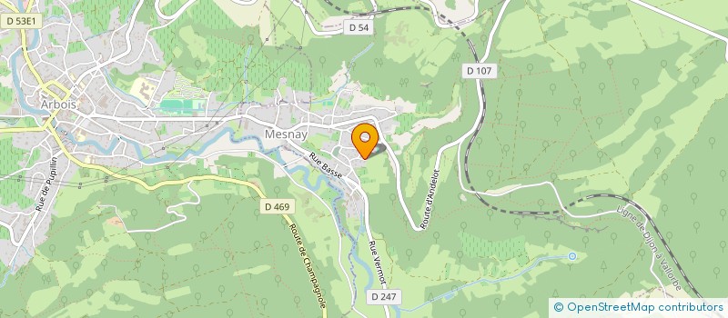 localisation de l'entreprise LES TROIS FENETRES  MESNAY