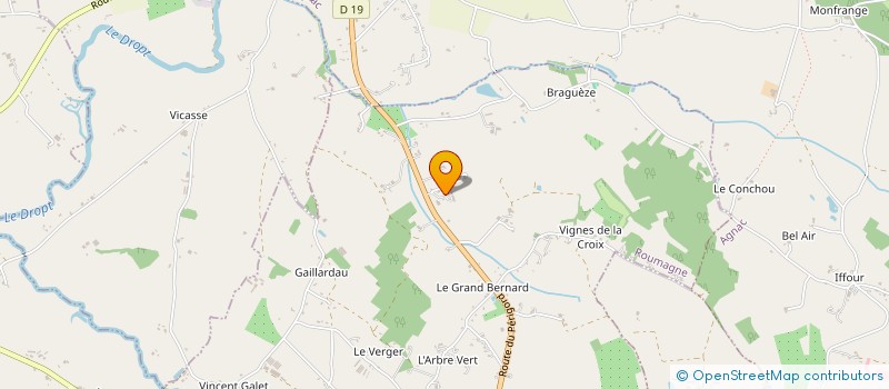 localisation de l'entreprise LES TROIS FONTAINES  ROUMAGNE