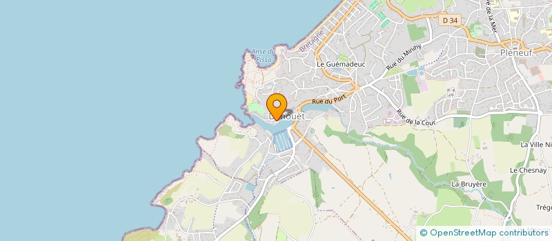 localisation de l'entreprise LES TROIS FRERES  PLENEUF-VAL-ANDRE
