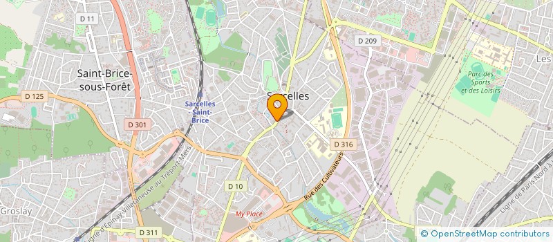 localisation de l'entreprise LES TROIS FRERES  SARCELLES
