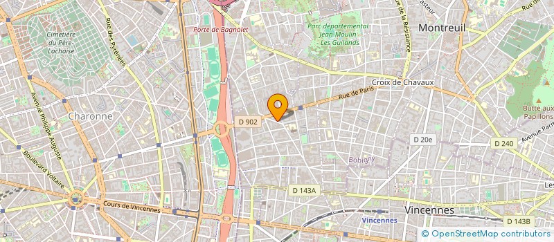 localisation de l'entreprise LES TROIS FRERES à MONTREUIL