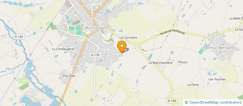 localisation de l'entreprise LES TROIS FRERES  MONCOUTANT-SUR-SEVRE