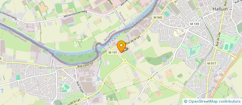 localisation de l'entreprise LES TROIS FRERES  HALLUIN