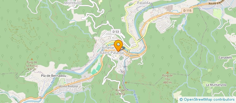 localisation de l'entreprise LES TROIS ILETS  AMELIE-LES-BAINS-PALALDA