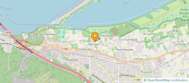 localisation de l'entreprise LES TROIS J  CHATEAUNEUF-LES-MARTIGUES