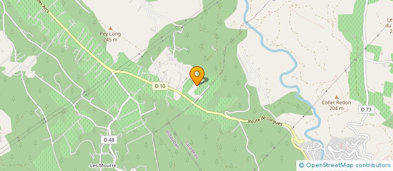 localisation de l'entreprise LES TROIS J  LORGUES