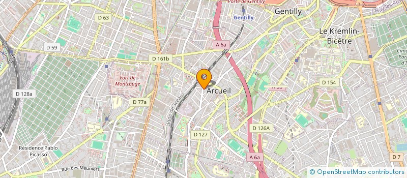 localisation de l'entreprise LES TROIS J à ARCUEIL
