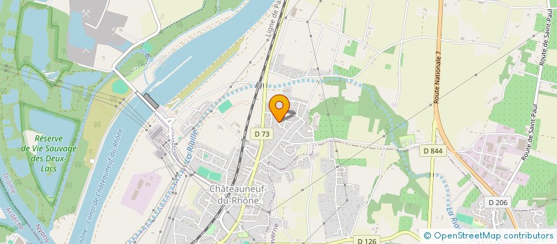 localisation de l'entreprise LES TROIS LYS  CHATEAUNEUF-DU-RHONE