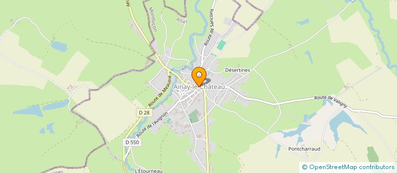 localisation de l'entreprise LES TROIS MARCHES D'AINAY  AINAY-LE-CHATEAU