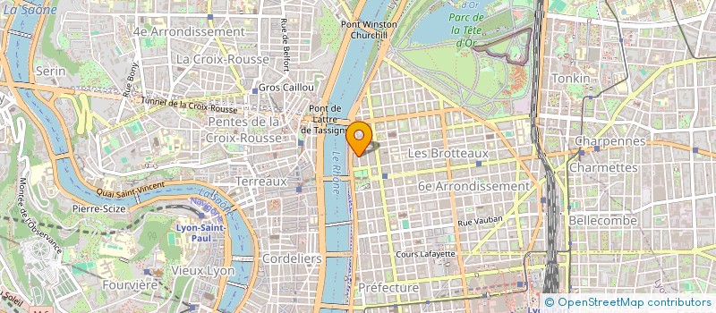 localisation de l'entreprise LES TROIS MATS  LYON 6EME