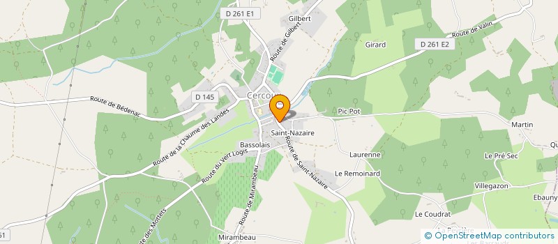 localisation de l'entreprise LES TROIS MERES VEILLENT  CERCOUX