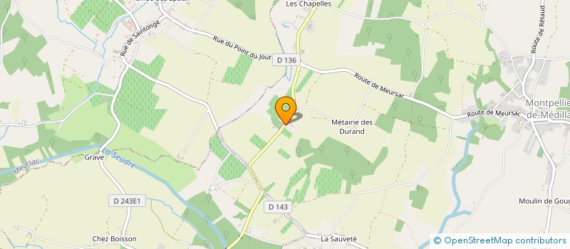 localisation de l'entreprise LES TROIS MOULINS  MONTPELLIER-DE-MEDILLAN