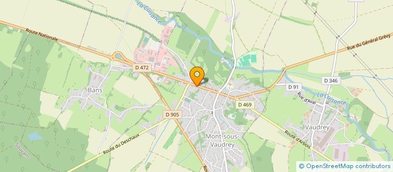 localisation de l'entreprise LES TROIS ORCHIDEES  MONT-SOUS-VAUDREY