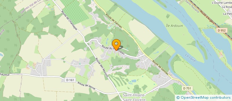 localisation de l'entreprise LES TROIS P'TITS CHATS  SAUMUR