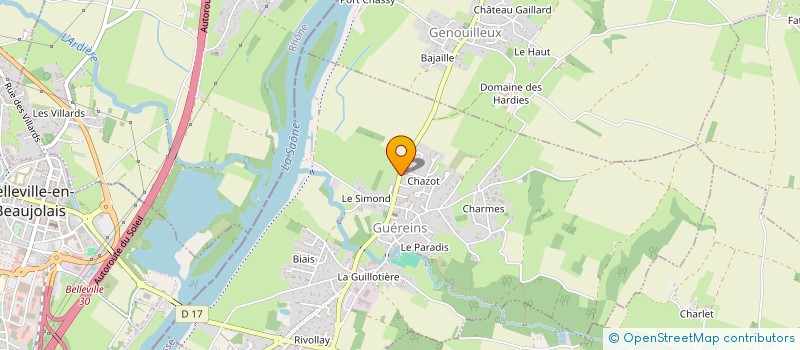 localisation de l'entreprise LES TROIS RECRES à GUEREINS