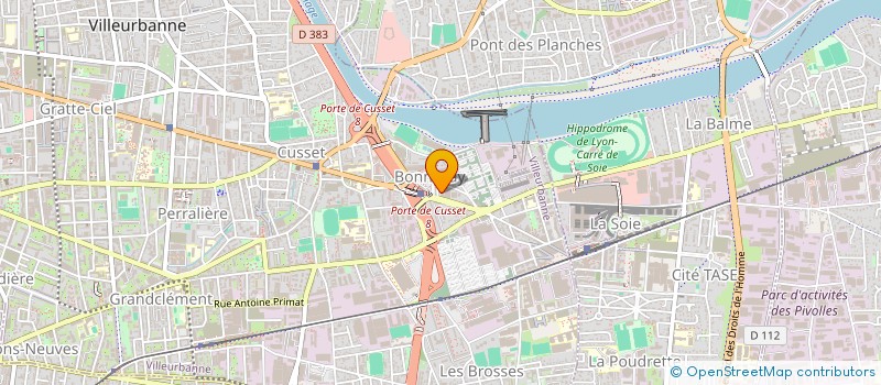 localisation de l'entreprise LES TROIS RESIDENCES HESTIA à VILLEURBANNE