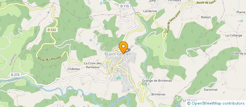 localisation de l'entreprise LES TROIS RIVIERES à SAINT-FELICIEN