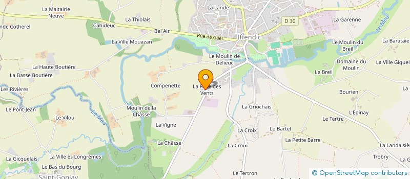 localisation de l'entreprise LES TROIS RIVIERES  IFFENDIC