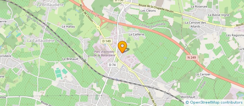 localisation de l'entreprise LES TROIS ROUTES  HAIE-FOUASSIERE (LA)