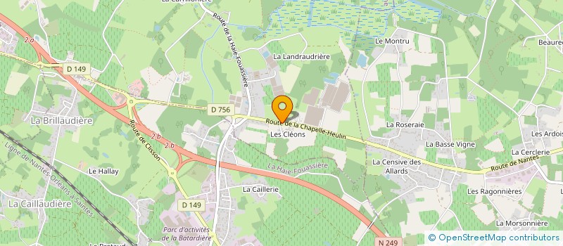 localisation de l'entreprise LES TROIS S BOUCHER  HAUTE-GOULAINE