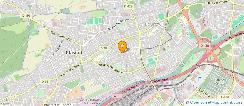 localisation de l'entreprise LES TROIS SAPINS  PFASTATT