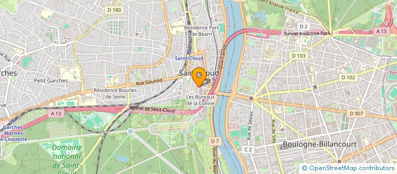 localisation de l'entreprise LES TROIS SERGENTS à SAINT-CLOUD