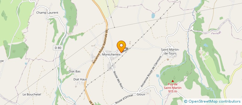 localisation de l'entreprise LES TROIS SOURCES  ORCIVAL