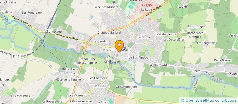 localisation de l'entreprise LES TROIS T à AZAY-LE-RIDEAU