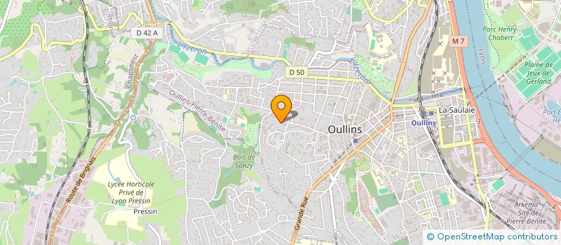 localisation de l'entreprise LES TROIS TERRASSES  OULLINS-PIERRE-BENITE