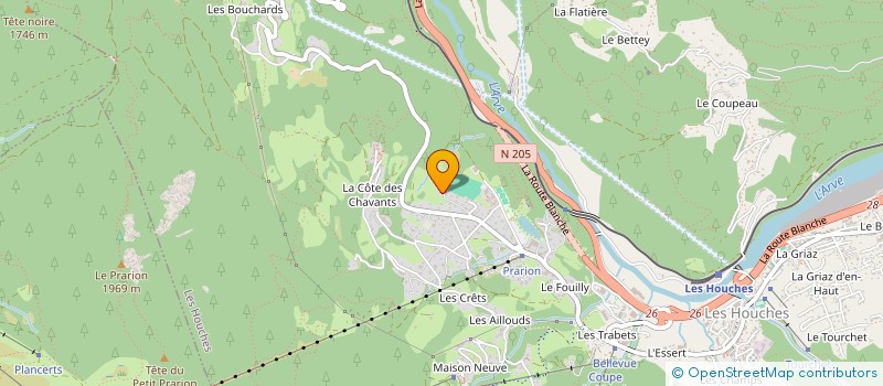 localisation de l'entreprise LES TROIS TERRES  LES HOUCHES