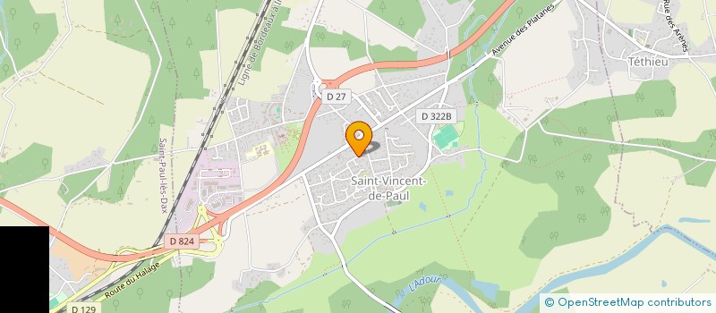 localisation de l'entreprise LES TROIS TILLEULS  SAINT-VINCENT-DE-PAUL