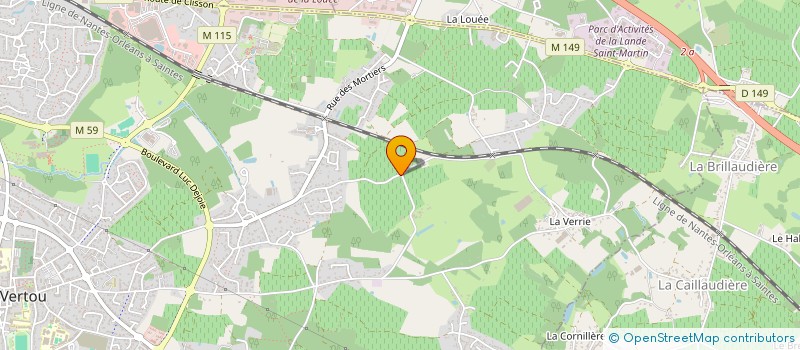localisation de l'entreprise LES TROIS TOITS à VERTOU