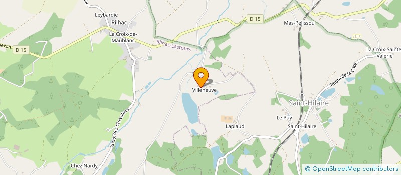 localisation de l'entreprise LES TROIS TOURS  RILHAC-LASTOURS