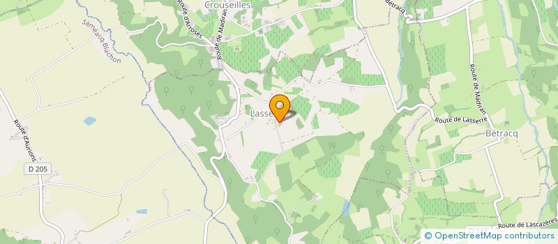 localisation de l'entreprise LES TROIS VALLEES à LASSERRE