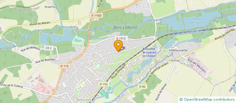 localisation de l'entreprise LES TROIS VALLEES  BREUILLET