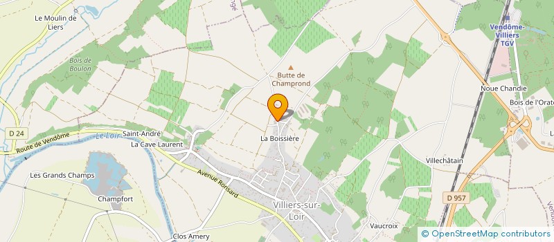 localisation de l'entreprise LES TROMPES DE LA BOISSIERE  VILLIERS-SUR-LOIR