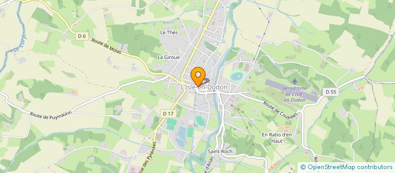 localisation de l'entreprise LES TROPICS  L'ISLE-EN-DODON