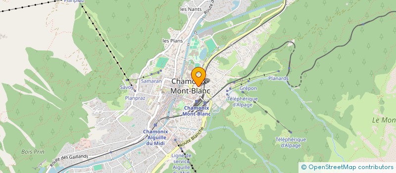 localisation de l'entreprise LES TROPICS à CHAMONIX-MONT-BLANC