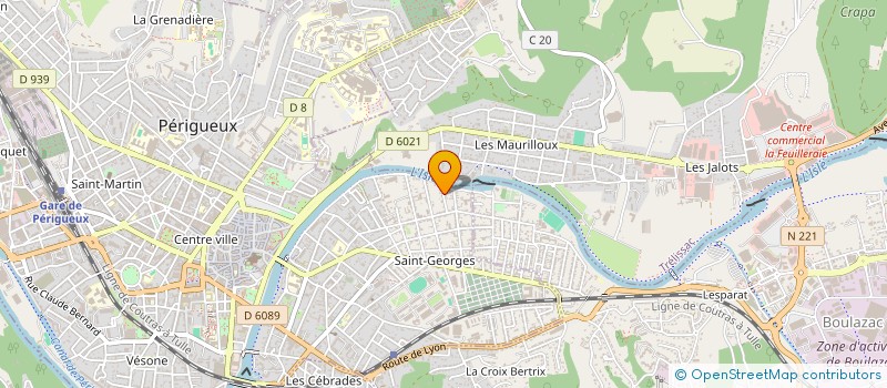 localisation de l'entreprise LES TROPIQUES à PERIGUEUX